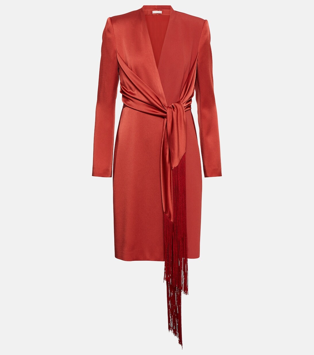 

Атласное мини-платье Maura с запахом MAX MARA, красный