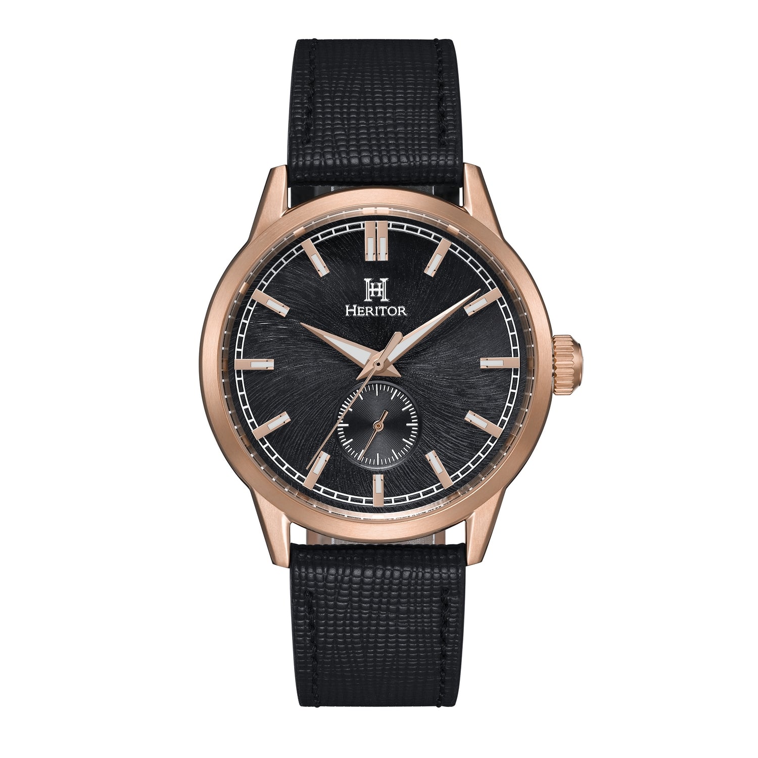 

Часы Argento с кожаным ремешком Heritor Automatic, розовый