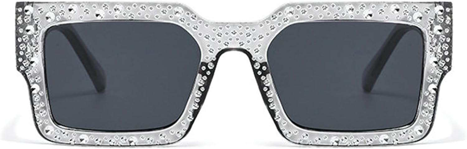 

Солнцезащитные очки Helena Sparkling Rhinestone Square Sunglasses for Women, прямоугольные солнцезащитные очки с бриллиантами, украшения для вечеринок, женские очки UV400, C3