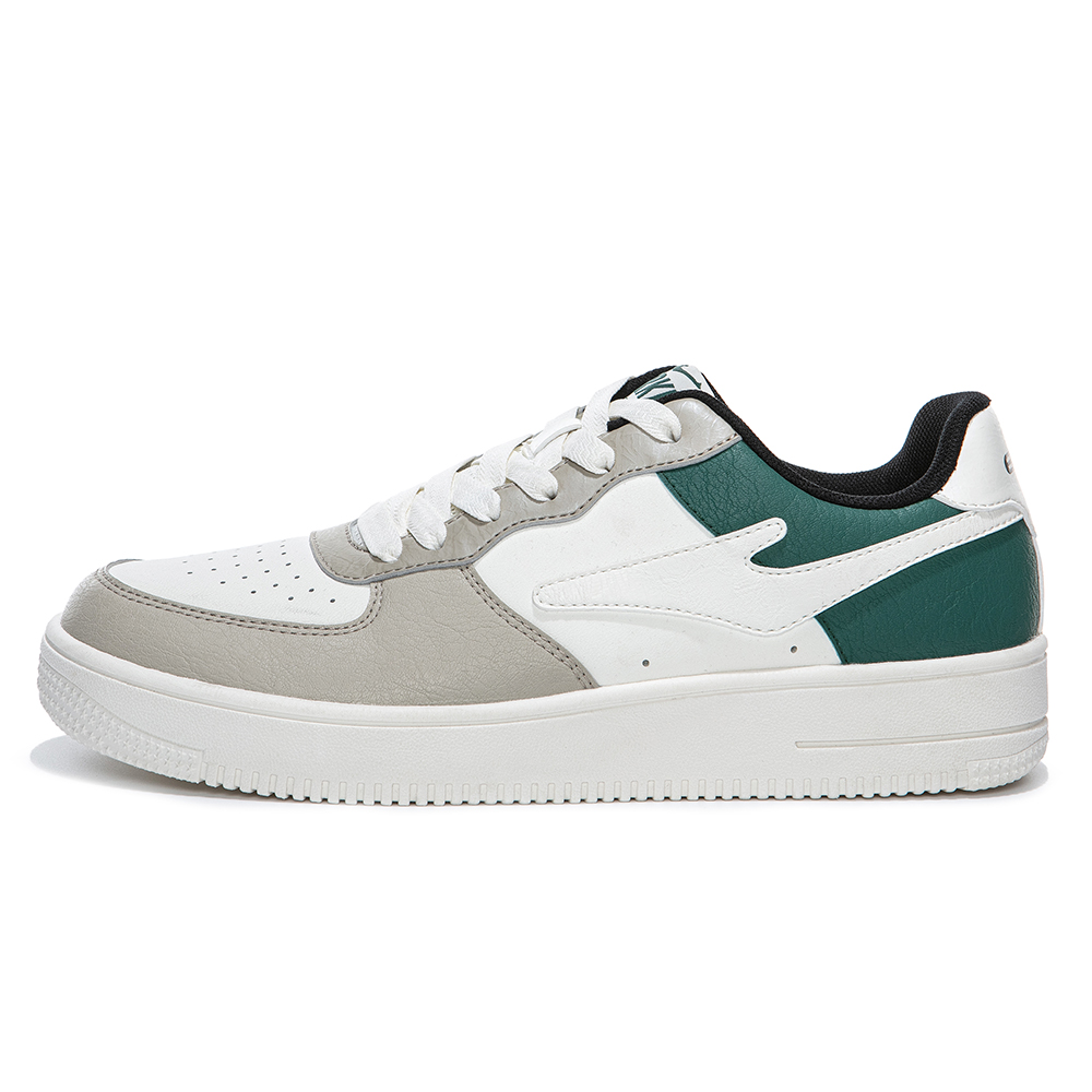 

Низкие, износостойкие, противоскользящие мужские кроссовки Erke, Microcrystal White/Warm Mist Gray/Mountain Green