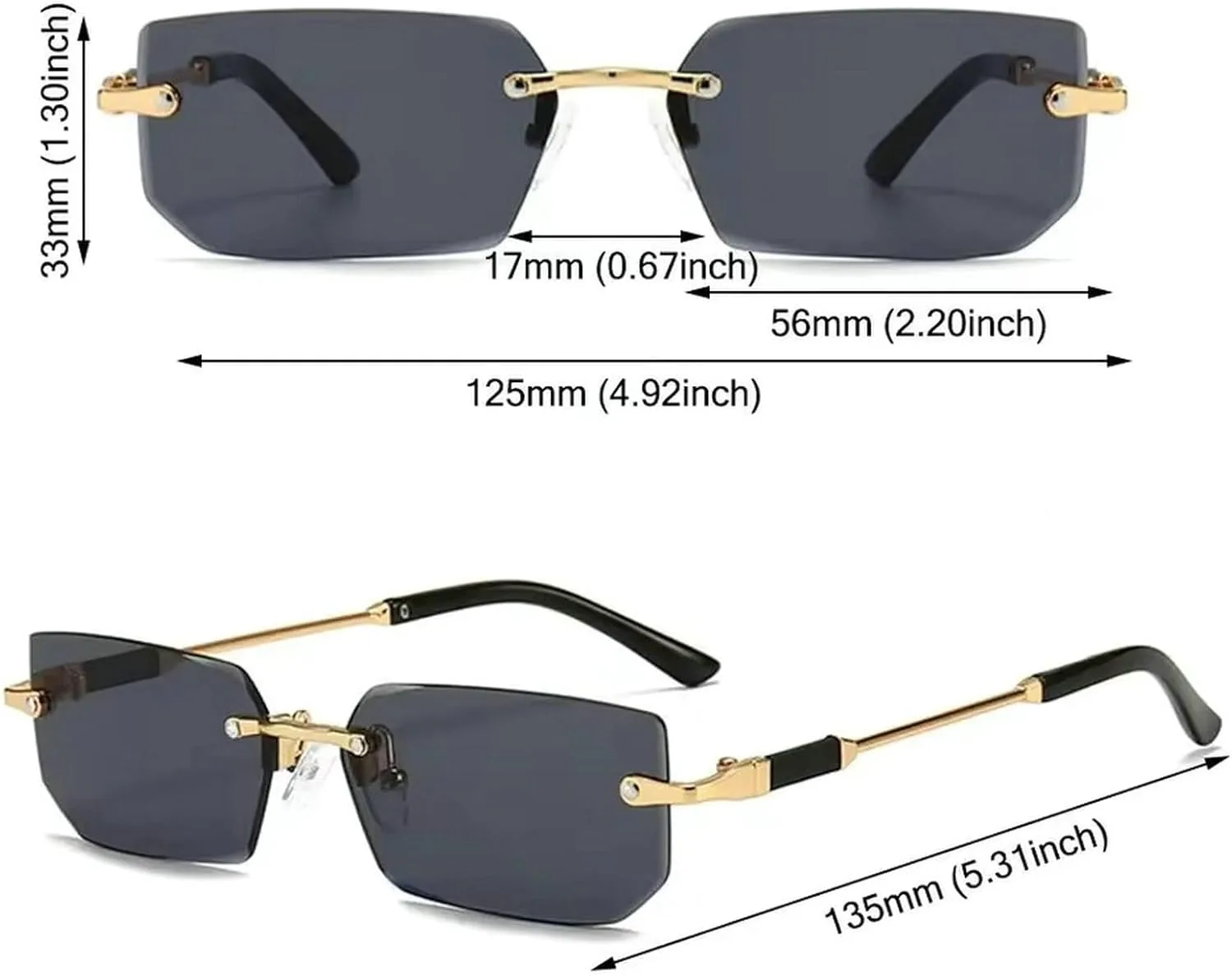 

Солнцезащитные очки COTIA без оправы, прямоугольной формы, для женщин и мужчин, модные, популярные, небольшие, квадратные, без оправы, летние, для путешествий, Yellow