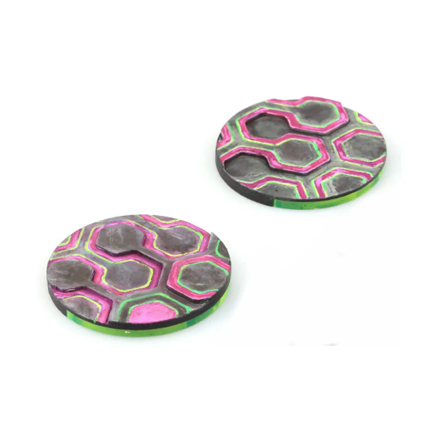 

Шестигранные подставки L, 55 мм – флюро-зеленый, Miniature Bases (Battle Kiwi)