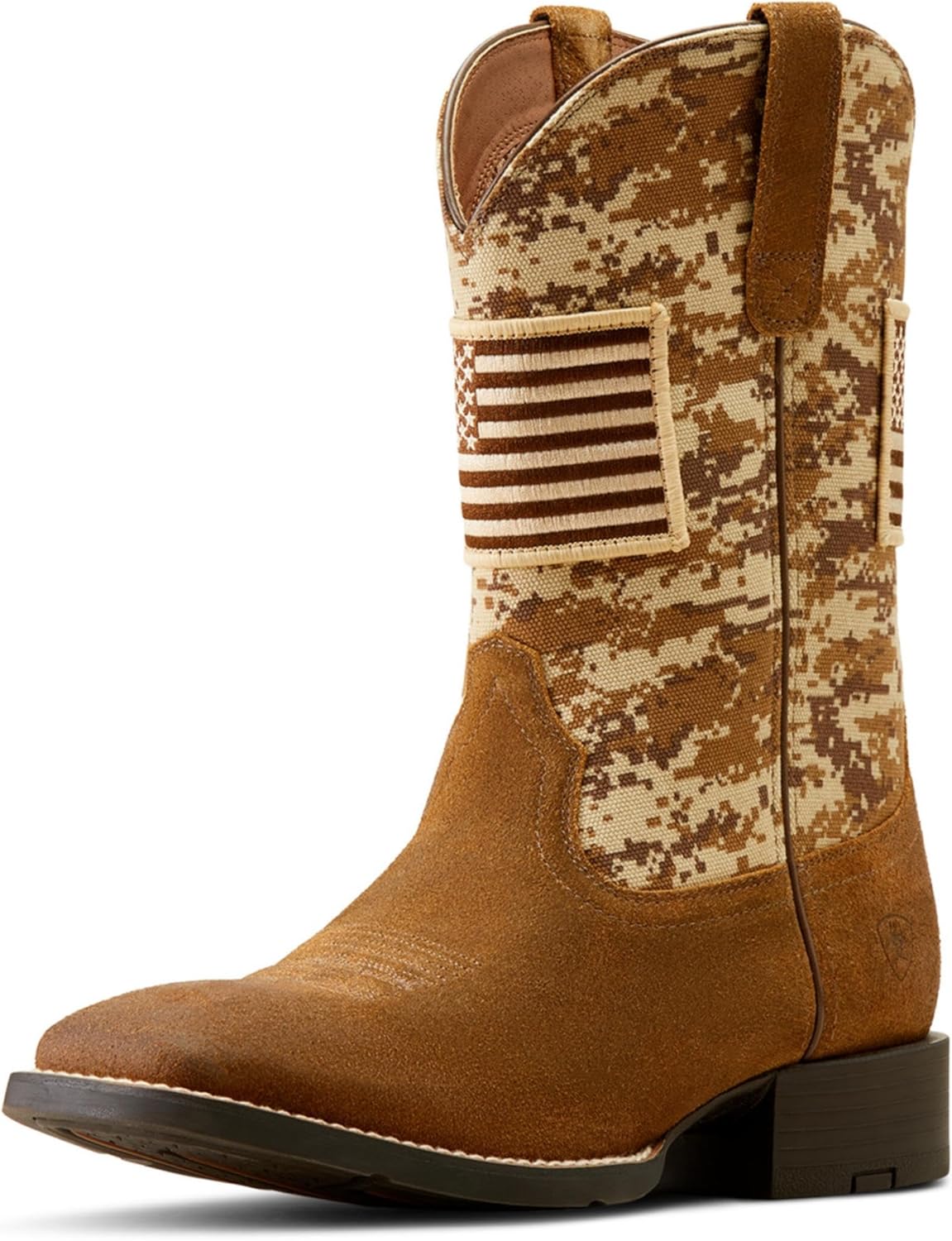 

Мужские спортивные вестерн-бутсы ARIAT Patriot, Antique Mocha Suede/Sand Camo Print