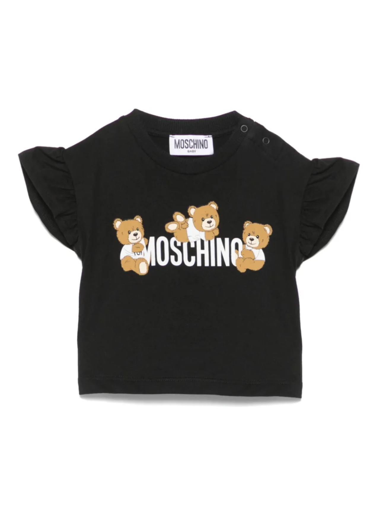 

Moschino Kids футболка с принтом, черный