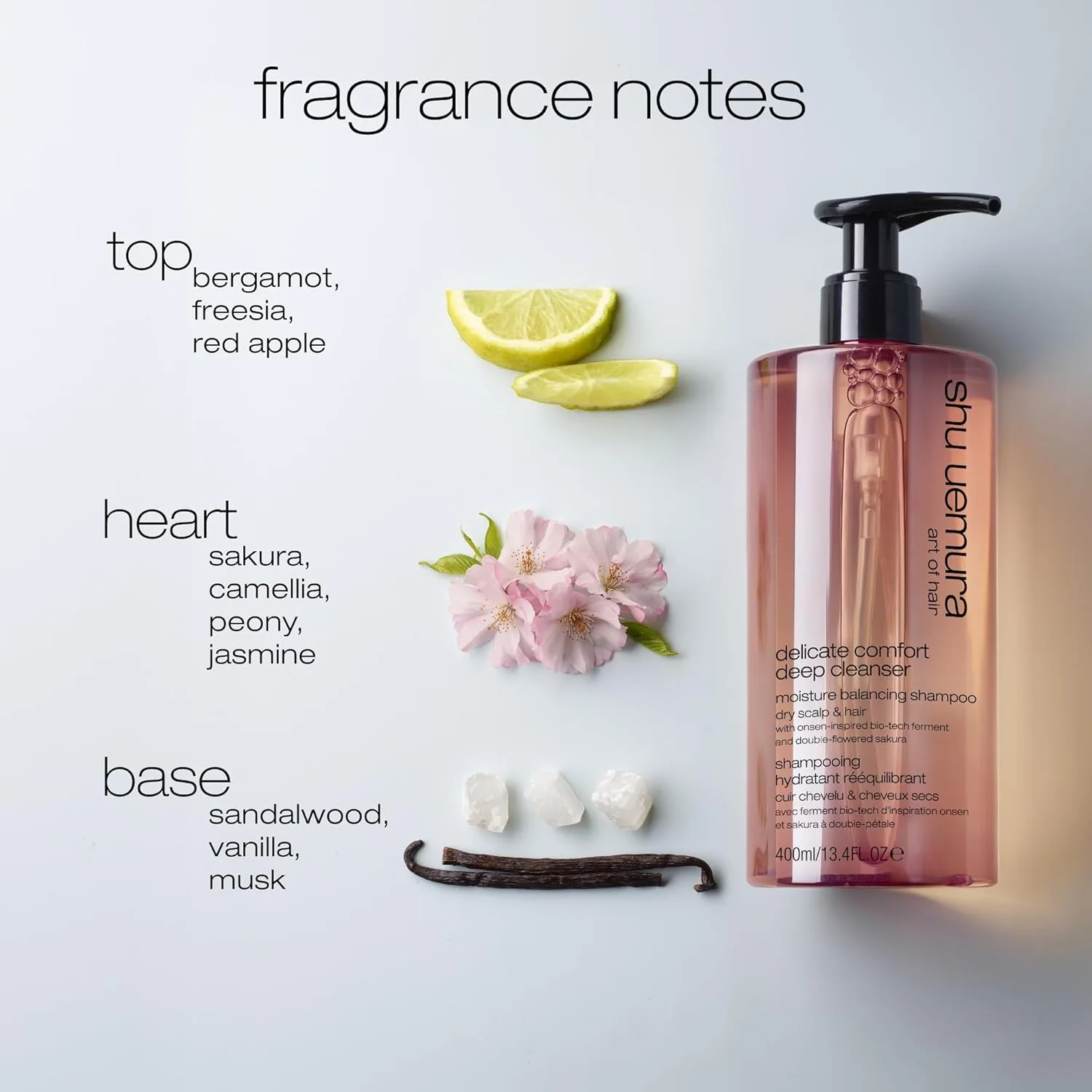 Shu Uemura Art of Hair Delicate Comfort Clarifying Shampoo - очищающий и смягчающий шампунь для сухой кожи головы и волос, 13,4 жидких унции. — фото 4