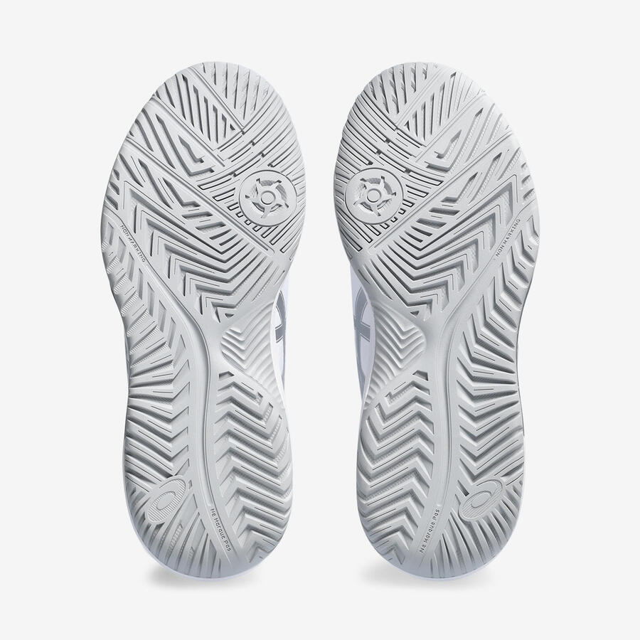 ASICS Женские теннисные кроссовки для многокортового тенниса Gel Dedicate 8, белые/серебристые — фото 4