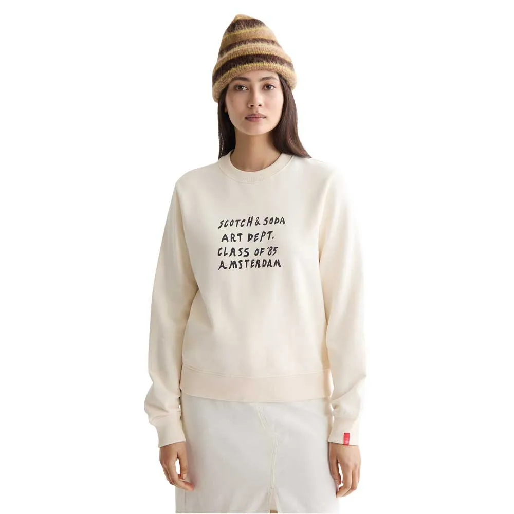 

Толстовка Scotch & Soda Regular Fit Chest Artwork, бежевый