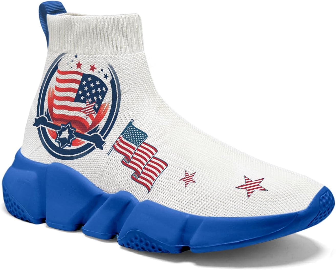 

Мужские кроссовки Hetios с граффити, слипоны для бега, размер плюс 7-15, модель July Fourth, July Fourth 17