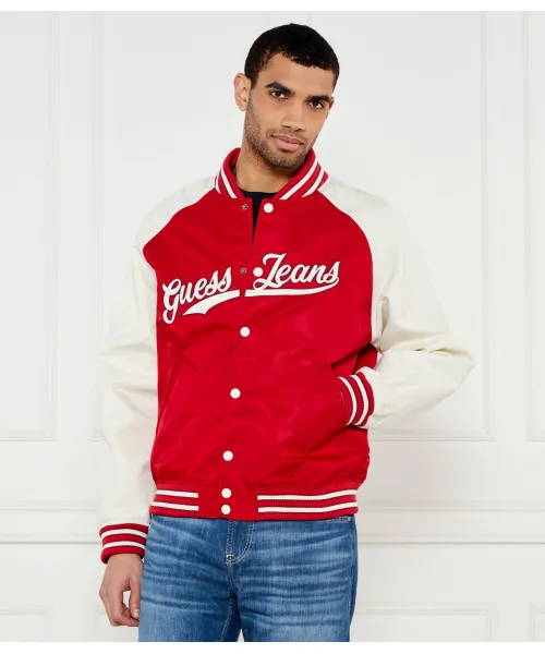 

Бомбер Regular fit Guess Jeans, красный