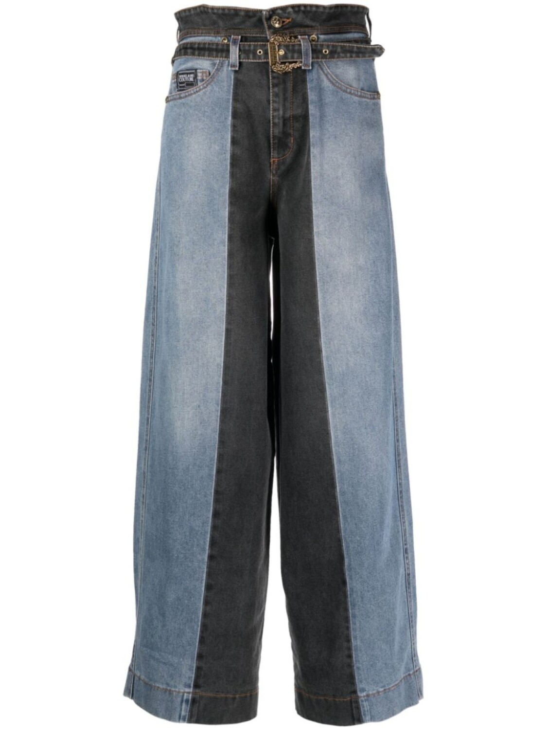 

Versace Jeans Couture широкие джинсы с завышенной талией, синий