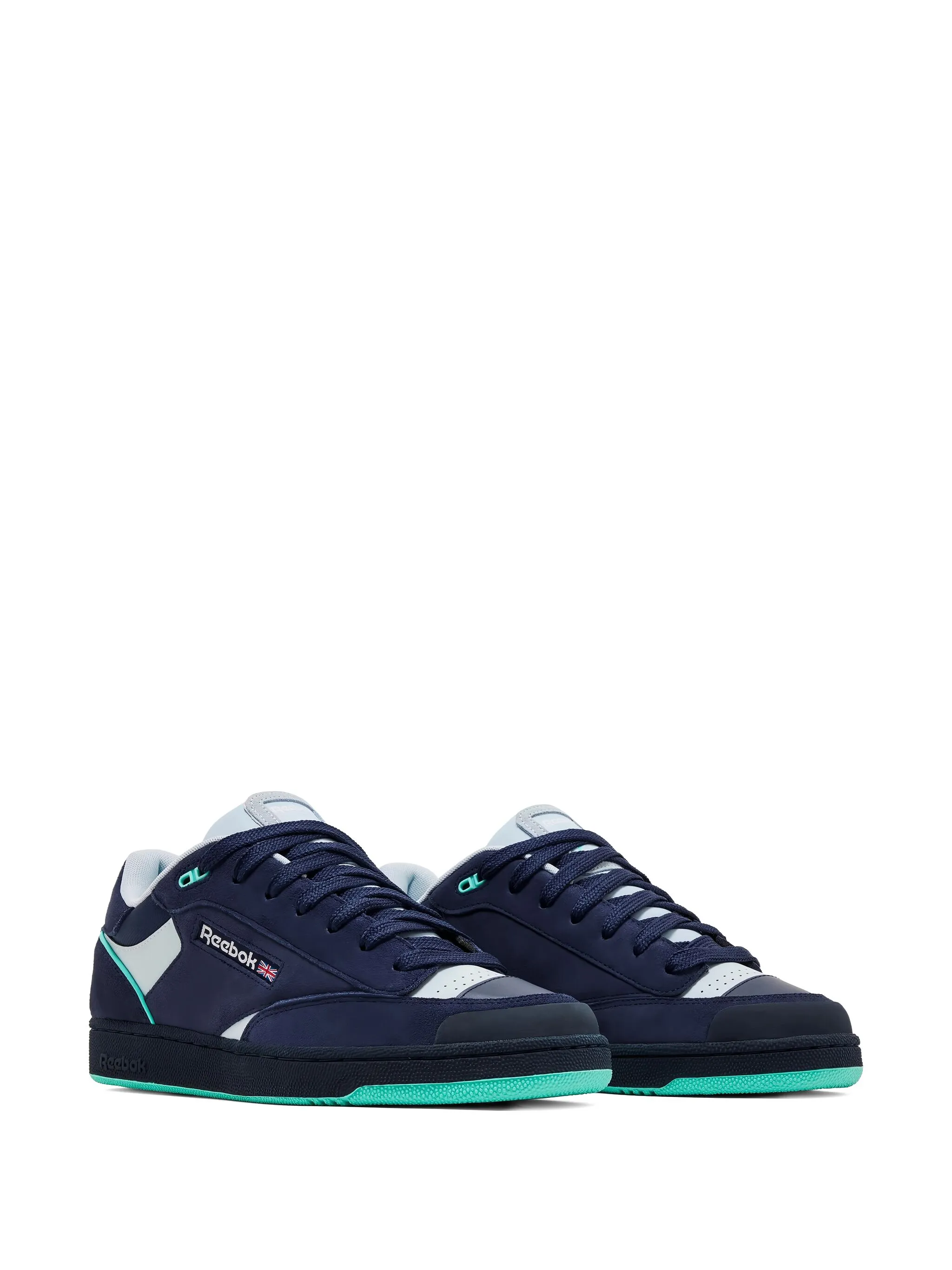 Кроссовки Club C Bulc Vector Navy/Cyber Mint Reebok, синий — фото 2