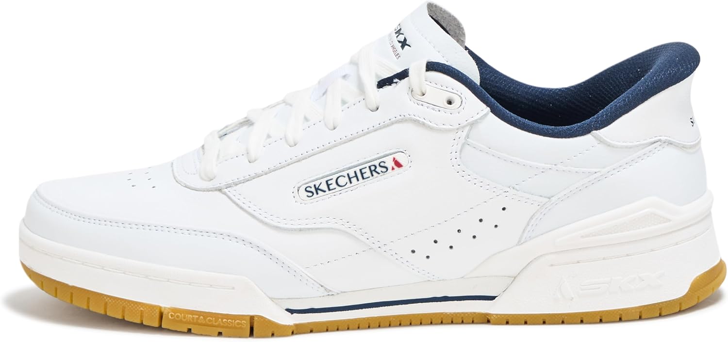 Мужские слипоны Skechers Recoil без рук, белый/синий/темно-синий — фото 2