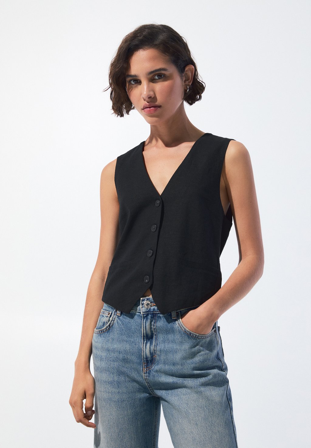 

Жилет PULL&BEAR, черный