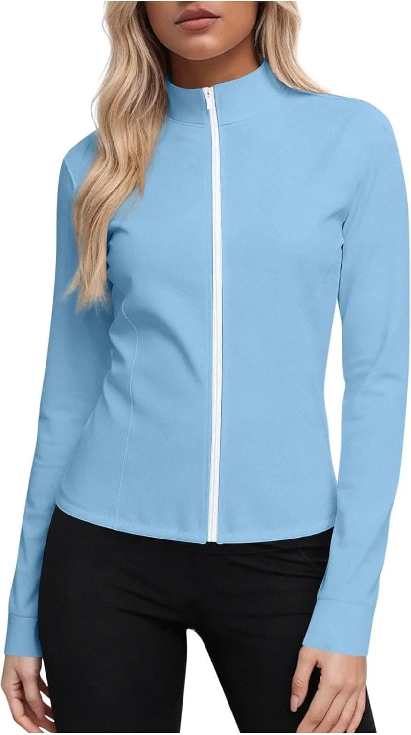 Женская куртка с длинным рукавом, UPF 50+, Light Blue
