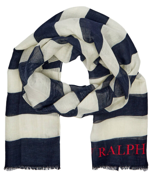 

Шарф женский Lauren Ralph Lauren легкий в полоску, синий
