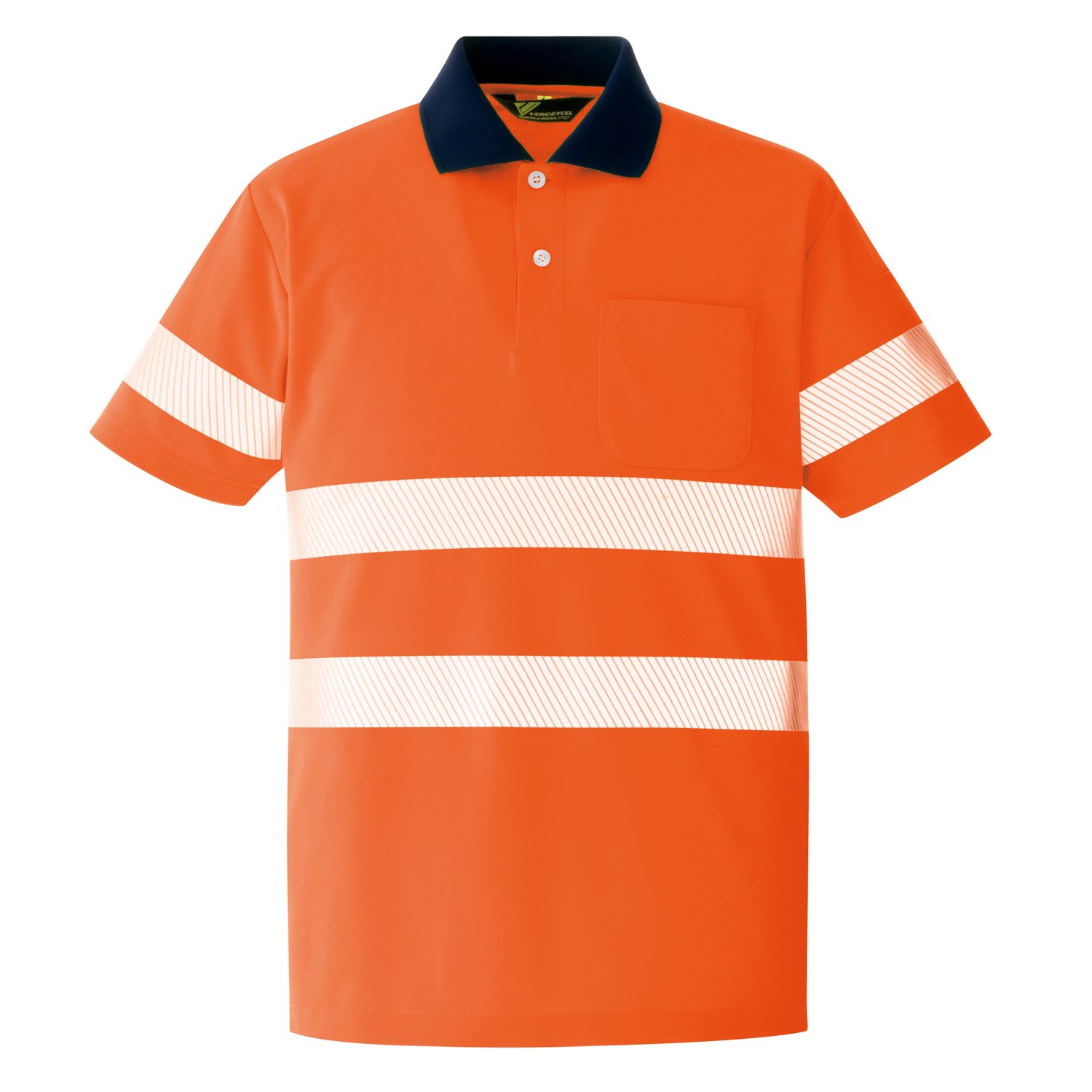 

Поло Midori Anzen VES355 с коротким рукавом, светоотражающая, соответствует стандарту JIS, антистатическая, оранжевая, 5 л