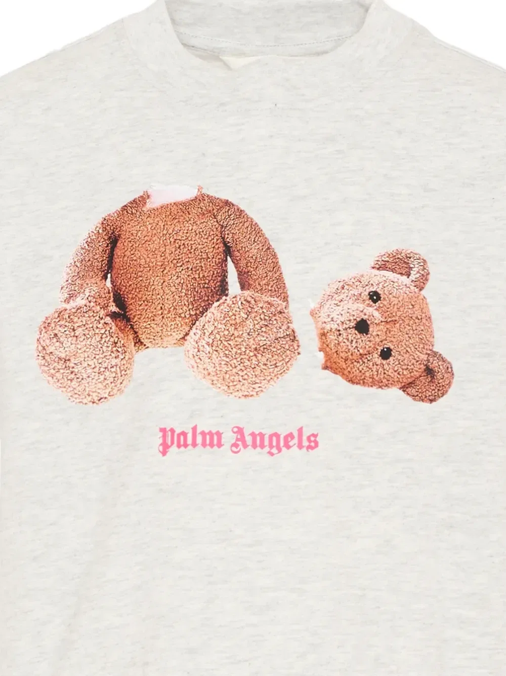 Футболка с графичным принтом Palm Angels Kids, серый — фото 3