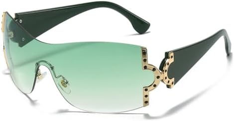 

Модные цельные солнцезащитные очки 2027 года для женщин, блестящие хрустальные солнцезащитные очки с защитой от УФ-излучения UV400, разноцветные очки с бриллиантами MTZJH, C4green-green