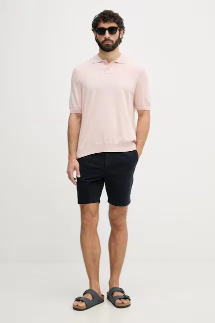 Шорты хлопковые с эластаном Kane1 BOSS, синий — фото 2