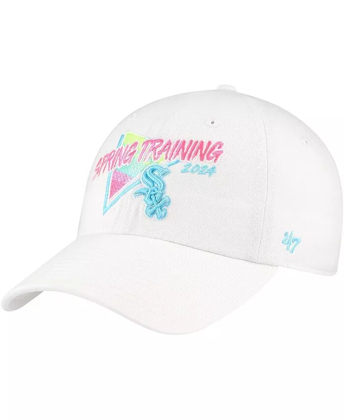 

Мужская белая бейсболка Chicago White Sox 2024 Spring Training Vapor Wave Clean Up Adjustable '47 Brand
