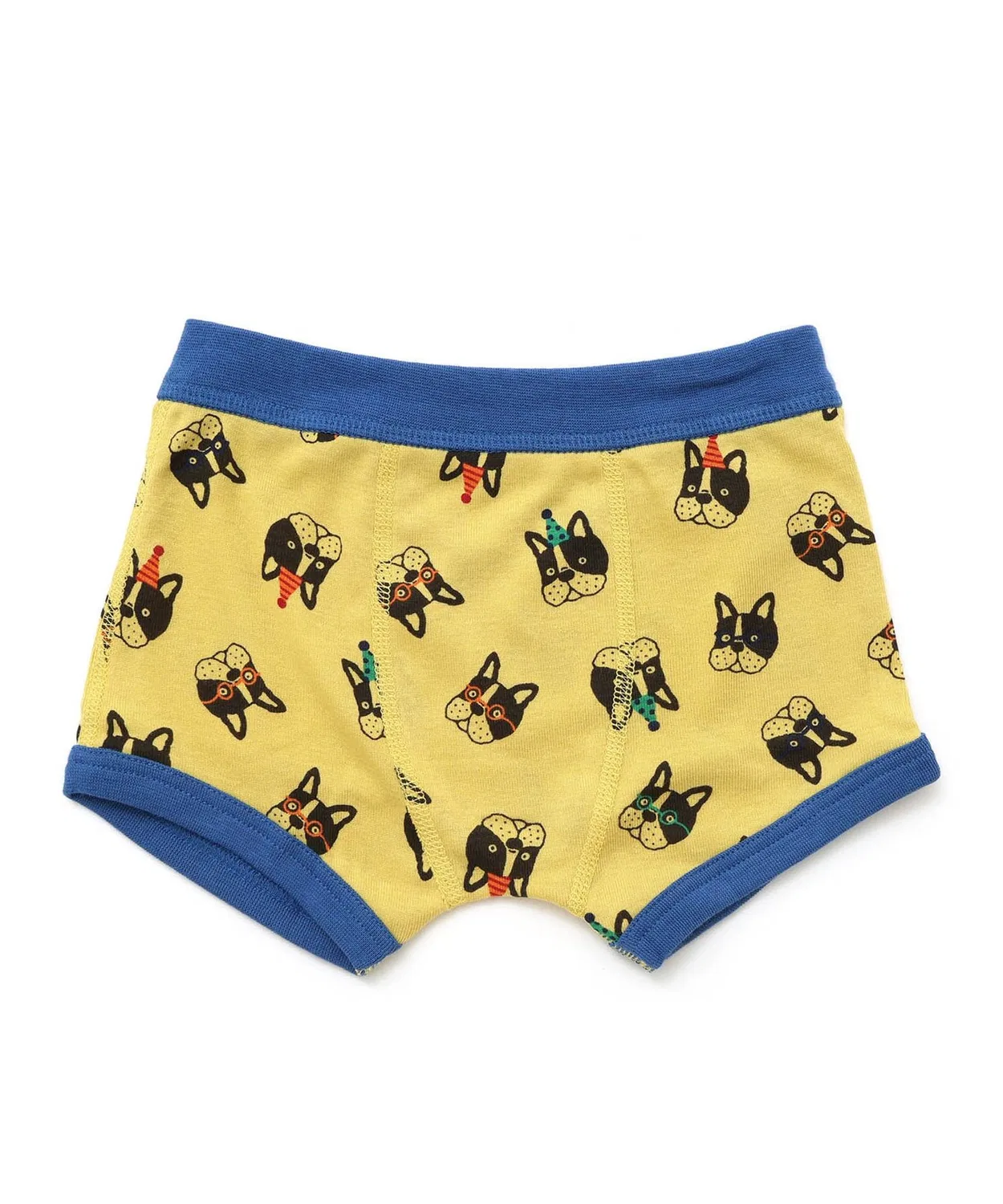 Боксеры детские с принтом Bulldog & Smile, BREEZE, хлопок, горчичный