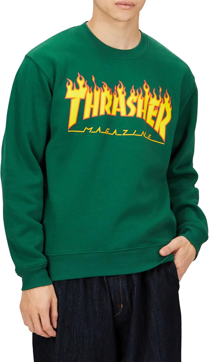 

Мужская толстовка с круглым вырезом Slasher TH94130 / FLAME CREW (с логотипом бренда) Классическая модель Thrasher, зеленый