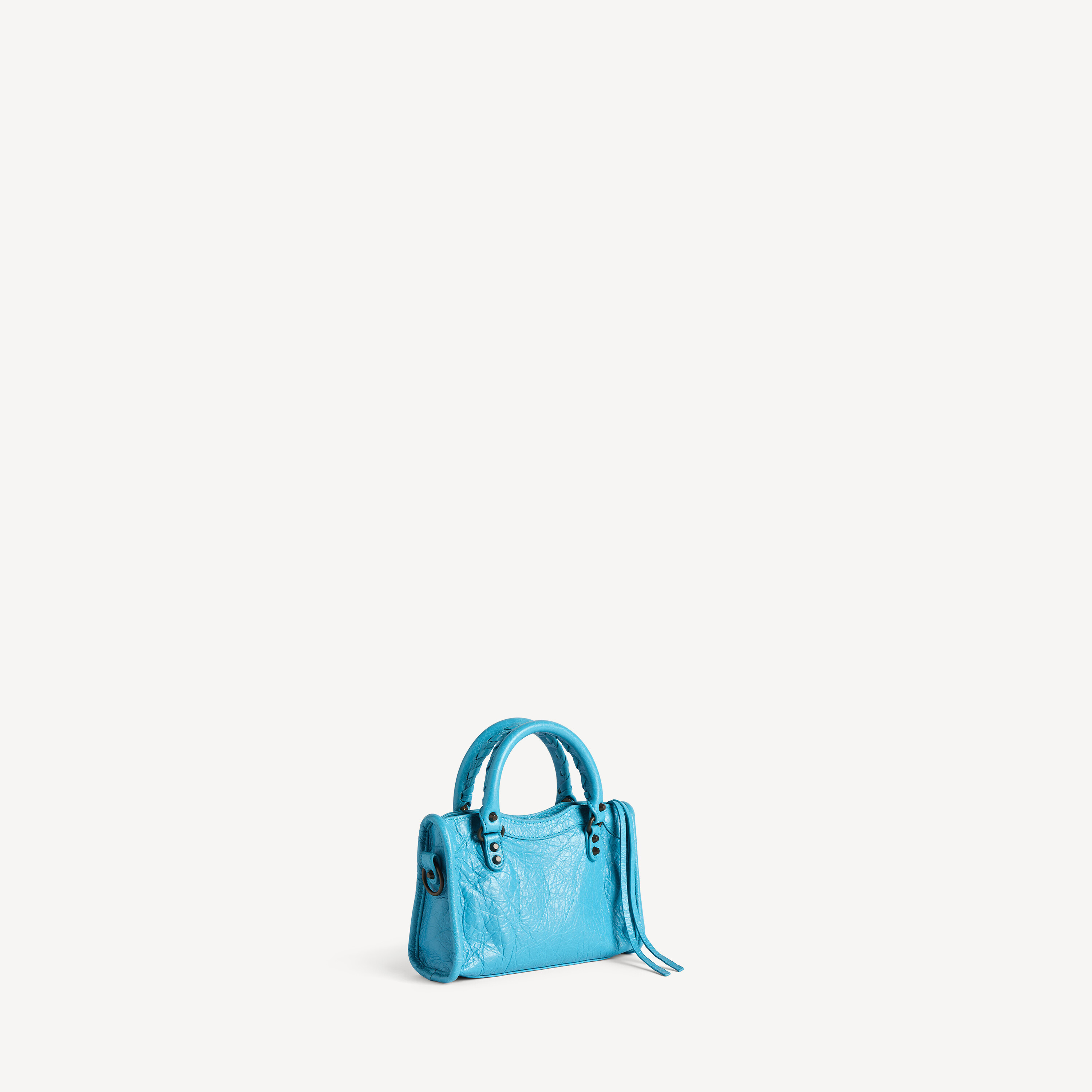 Женская сумка le city bag nano в цвете синий циан BALENCIAGA, сине-голубой — фото 3