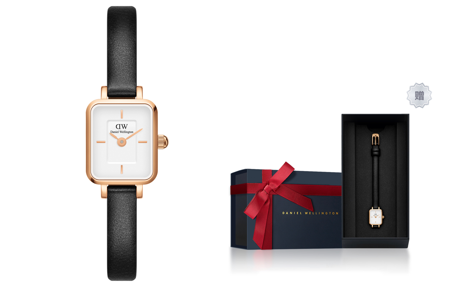 

DW/DanielWellington Часы Quadro Mini 18mm, Rose Gold Case-White Dial