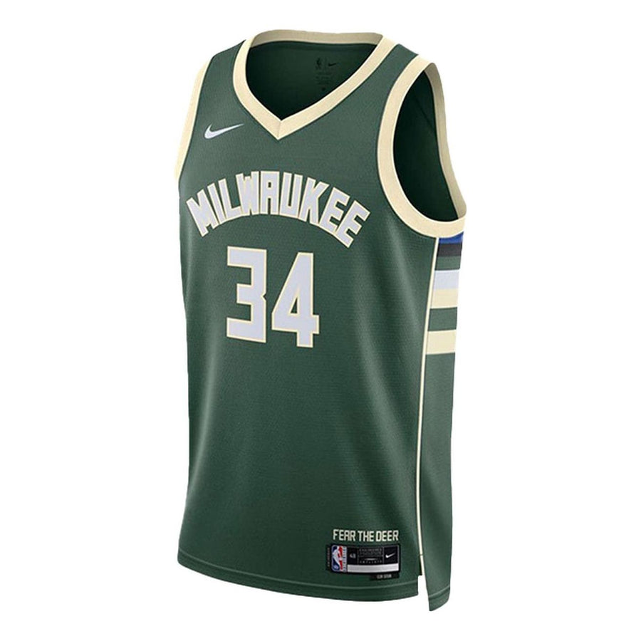 

Джерси Nike Dri-FIT NBA Milwaukee Bucks Icon Edition 22/23 Swingman Basketball Jersey 'Giannis Antetokounmpo', зеленый