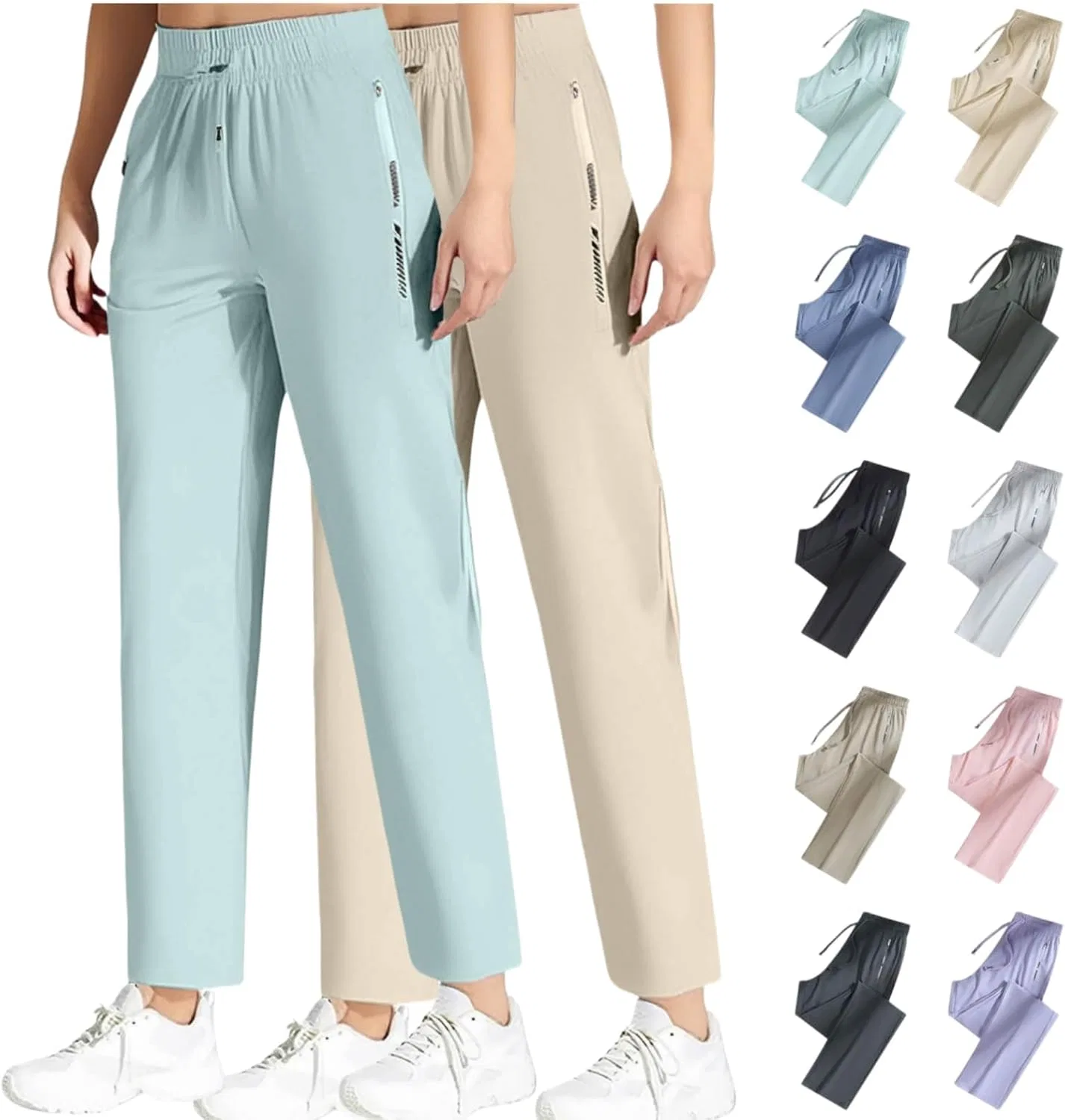 Женские спортивные брюки для активного отдыха, Iced Active Pants, 2026, Z1-beige+mint Green