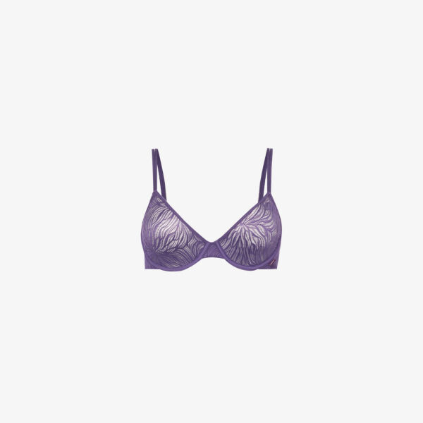 

Бюстгальтер Demi-Cup на косточках из переработанного эластичного нейлона Calvin Klein, фиолетовый