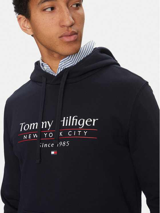Толстовка обычного кроя Center Stack MW0MW38672 Tommy Hilfiger, синий — фото 4