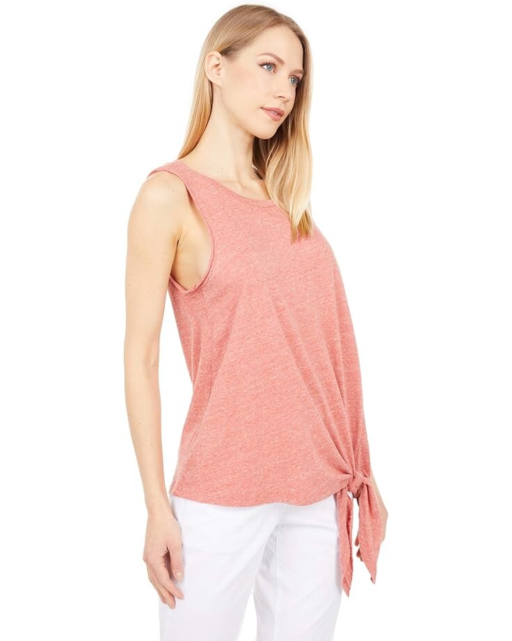 

Топ Dylan by True Grit Soft Melange Heather Side Tie Tank Top, красный