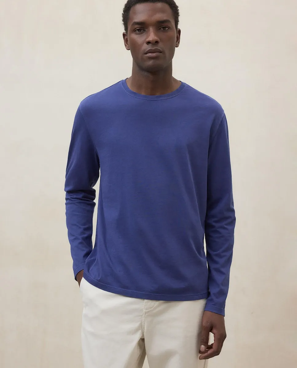 

Мужская футболка с длинным рукавом и круглым вырезом Ecoalf, синий