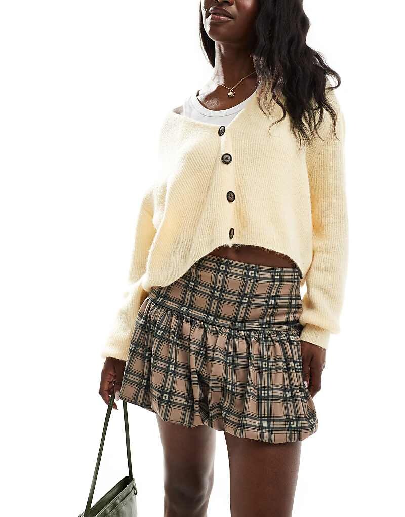 

ASOS DESIGN – мини-юбка в клетку с пузырьками
