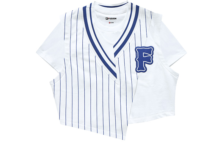 

FILA FUSION Обычная футболка женская стандартная белая, Белый, FILA FUSION Обычная футболка женская стандартная белая