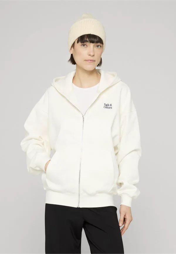 

Пустая толстовка на молнии Salt & Olives, Off-White, Белый, Пустая толстовка на молнии Salt & Olives, Off-White