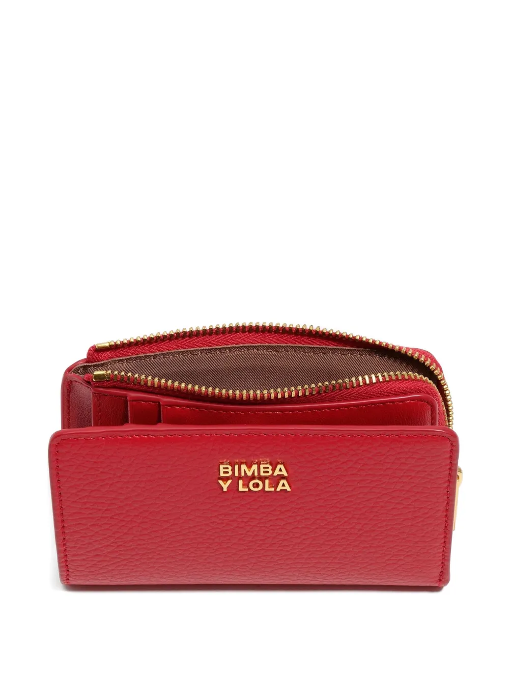 

Кожаный кошелек на молнии с логотипом Bimba y Lola, красный