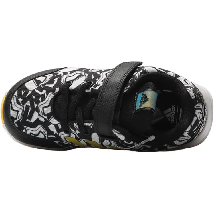 Кроссовки STAR WARS Slip Resistant Anti Kick для малышей, низкий верх, черные Adidas, Black/Bright White/Yellow — фото 4