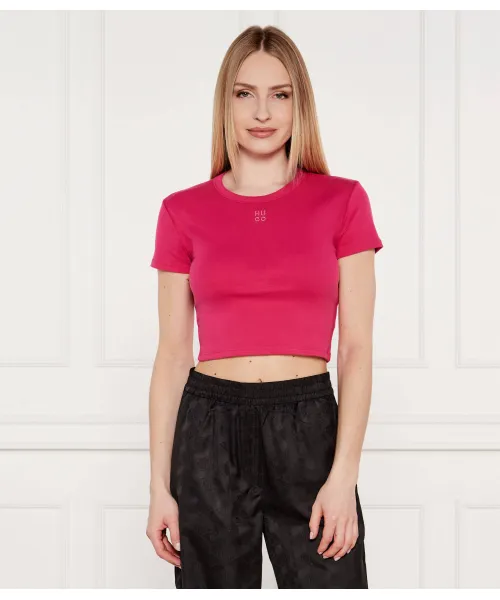 

Футболка Деланор Cropped fit Hugo, розовый