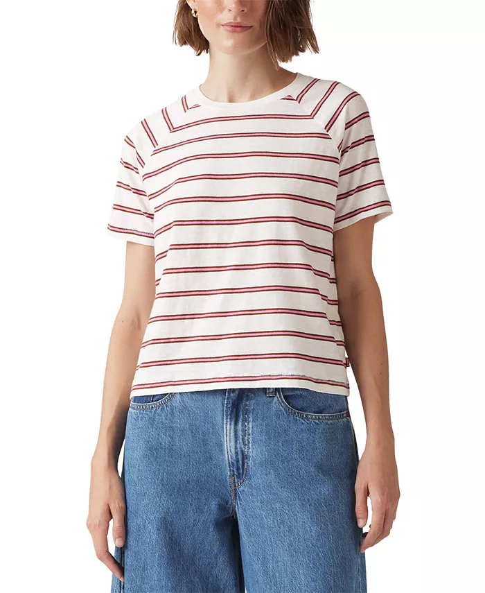 

Женская хлопковая футболка Game Day в полоску Levi's, мультиколор