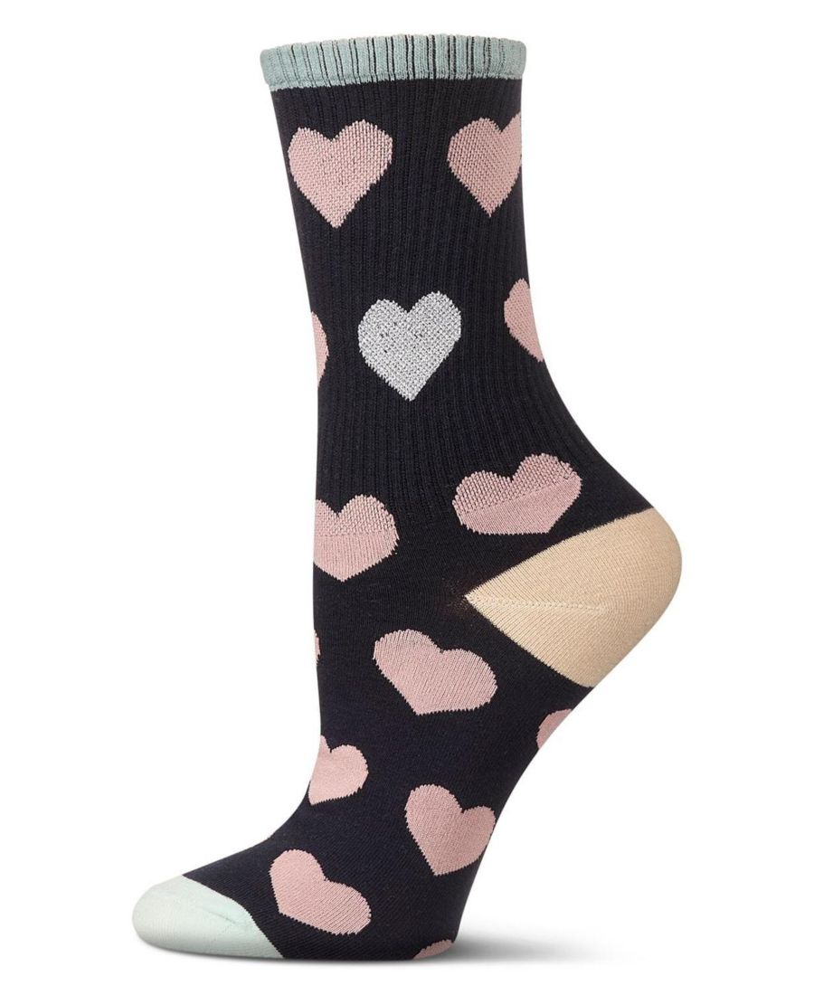 

Женские носки Radiate Love Glitter Heart Crew Socks MeMoi, Navy