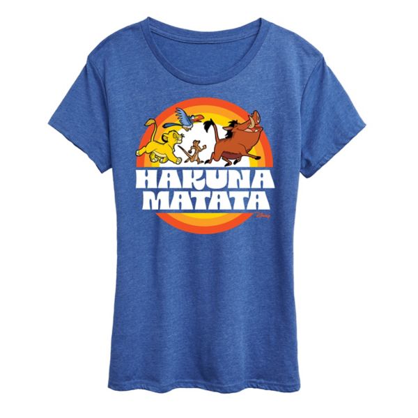 

Футболка женская Lion King с принтом "Акуна матата" Disney, синий