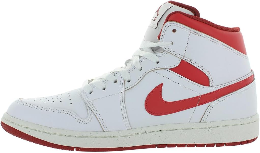 Мужские кроссовки Nike Air Jordan 1 Mid Se, White/Lobster Dune/Red Sail-White — фото 4