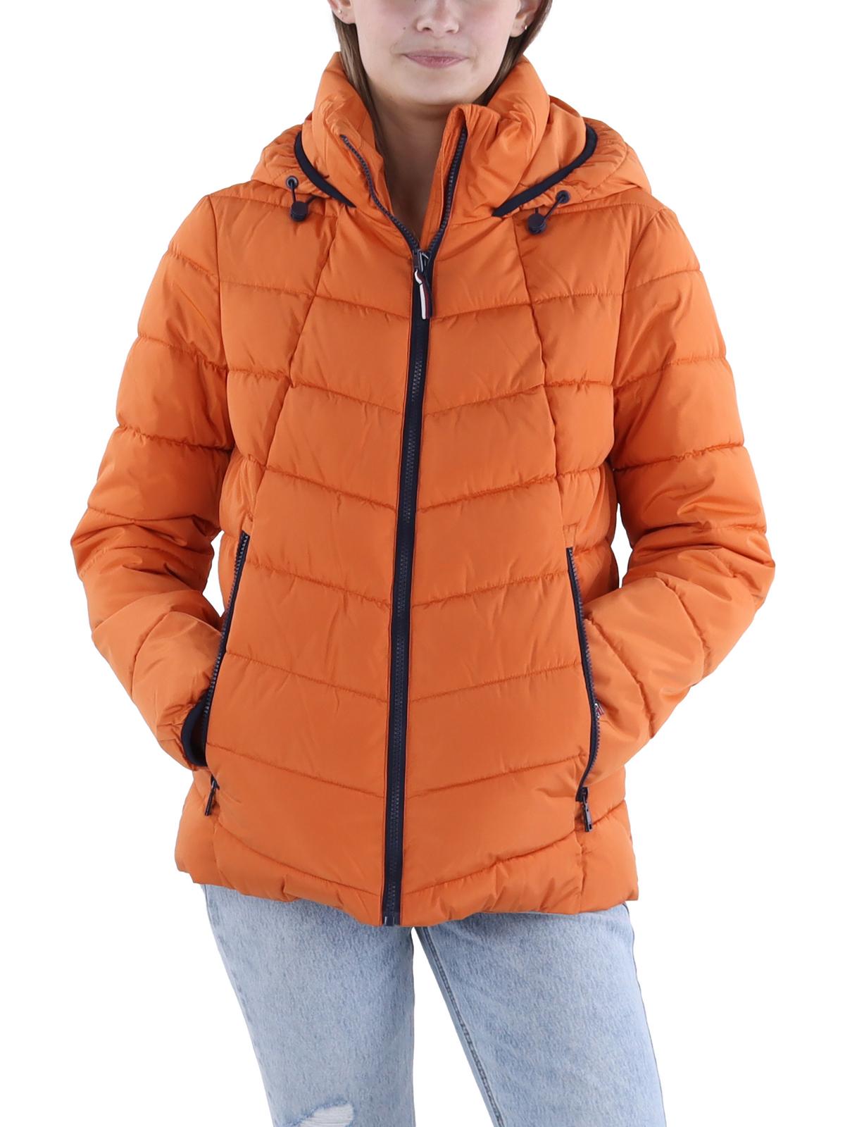 

Женская утепленная стеганая куртка с капюшоном Tommy Hilfiger, цвет apricot