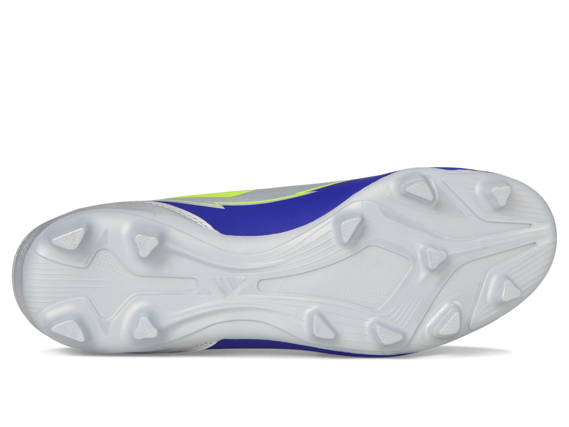Кроссовки Unisex adidas F50 Club Messi Firm Ground/Multi Ground, цвет Silver Metallic/Solar Yellow/Lucid Blue — фото 3