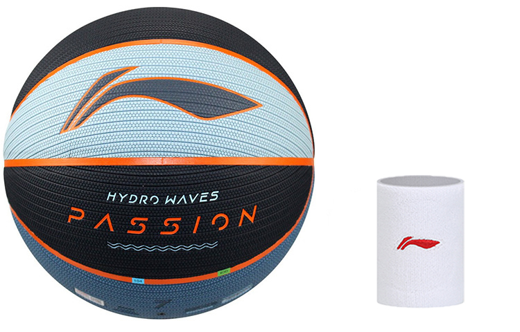 

LINING Баскетбольный мяч PU Basketball Blue Black размер 7 для тренировок унисекс