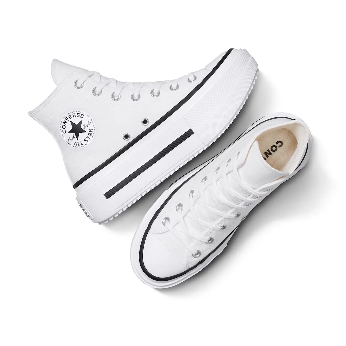 Женские повседневные кеды Converse Chuck Taylor All Star Lift Double Stack, белый — фото 3