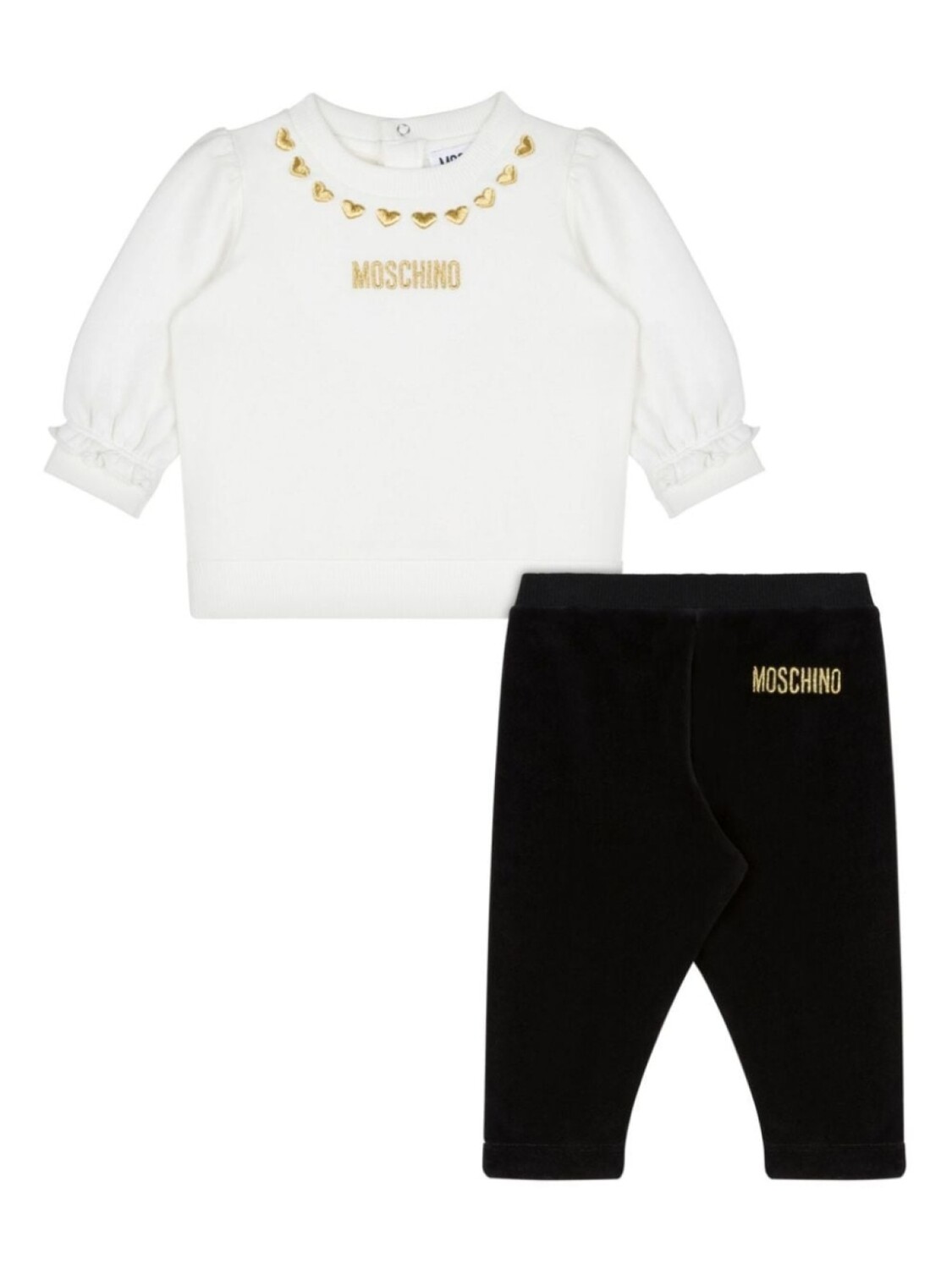 

Moschino Kids брюки с логотипом, белый