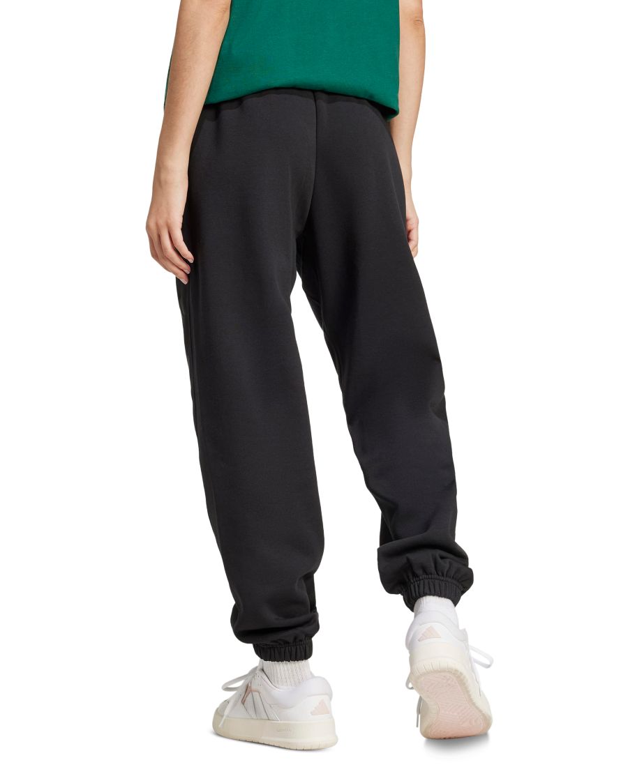 Женские всесезонные свободные брюки на шнуровке Adidas, Black — фото 4